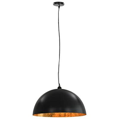Plafondlampen 2 st halfrond E27 50 cm zwart en goudkleurig Plafondlampen 2 st halfrond E27 50 cm zwart en goudkleurig