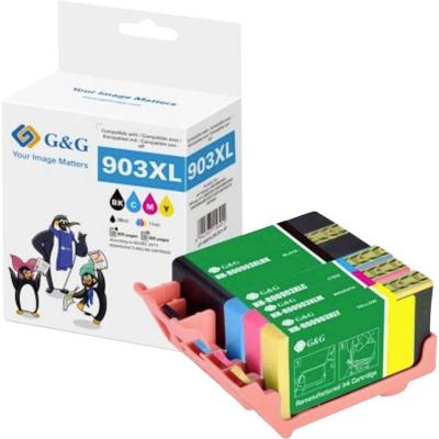 G&G Inktcartridge Compatibel Zwart, Cyaan, Magenta, Geel NH-R00903XLBKCMY-B1-REMAN-EU GP-H903XLBKCMY-4P