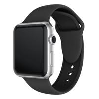Dubbele klinknagels siliconen horloge Band voor Apple Watch serie 3 & 2 & 1 42mm (zwart) - thumbnail