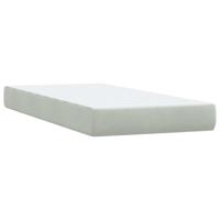 Boxspring met matras fluweel lichtgrijs 80x220 cm - thumbnail