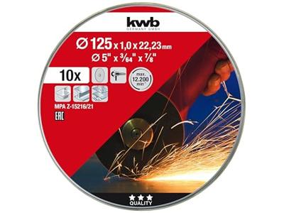 kwb 712022 Doorslijpschijfset 125 mm 10 stuk(s) Metaal kwb 712022 Doorslijpschijfset 125 mm 10 stuk(s) Metaal