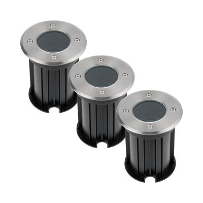 Set van 3 Maisy LED Grondspots - Rond - Ø12cm - RVS - GU10 fitting - Excl. lichtbron - IP67 waterdicht - Tuinspot - Oprit Set van 3 Maisy LED Grondspots - Rond - Ø12cm - RVS - GU10 fitting - Excl. lichtbron - IP67 waterdicht - Tuinspot - Oprit