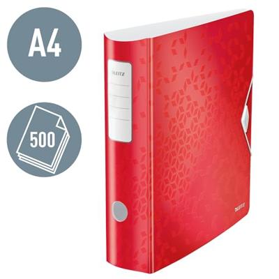 Leitz Ordner DIN A4 Rugbreedte: 82 mm Rood 2 beugels 11060026 Leitz Ordner DIN A4 Rugbreedte: 82 mm Rood 2 beugels 11060026
