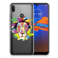 Motorola Moto E6 Plus Telefoonhoesje met Naam Lion Color - thumbnail