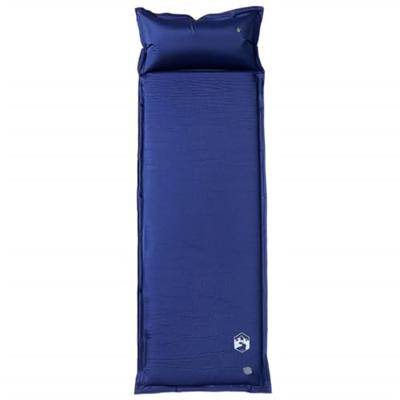 Kampeermatras met gentegreerd kussen zelfopblazend marineblauw