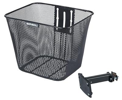 Fietsmand Basil Bilbao met vaste montage 26 x 22 x 27 cm - zwart