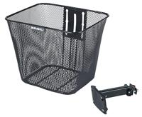 Fietsmand Basil Bilbao met vaste montage 26 x 22 x 27 cm - zwart - thumbnail