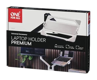 One For All Premium Laptophalterung für Monitorarm Laptophouder voor monitorarm Aantal monteerbare displays: 1 Display(s) Aluminium (mat) Laptophouder