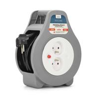 Montis Przedłużacz domowy zwijany 10m MT189 2 AC-uitgang(en) - thumbnail