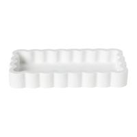 Badkamer plateau golf - wit - 3x18x10 cm - thumbnail