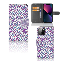 iPhone 13 Mini | Telefoon Hoesje | Feathers Color | Portemonnee hoesje - thumbnail
