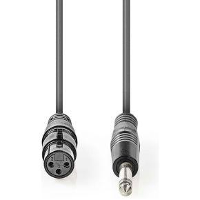 Nedis Ongebalanceerde Audiokabel | XLR 3-Pins Female | 6,35 mm Male | 1.5 m | 1 stuks - COTH15120GY15 COTH15120GY15