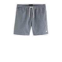 Scotch & Soda gestreepte zwemshort blauw/wit - thumbnail