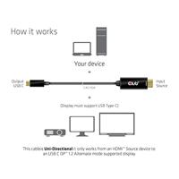 CLUB3D HDMI to USB Type-C 4K60Hz Active Cable M/M 1.8m/6 ft - thumbnail