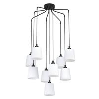 Stars of Light Zwarte hanglampBernabetta met wit glas - 39738 - thumbnail