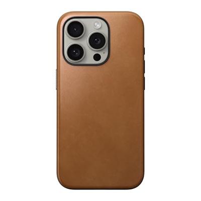 Nomad Modern Leather Case Magsafe iPhone 15 Pro tan