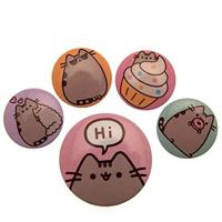 Pusheen Pin-Back Buttons 5-Pack Pusheen Says Hi - thumbnail