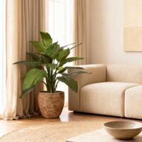 Strelitzia kunstplant 95cm - groen - thumbnail