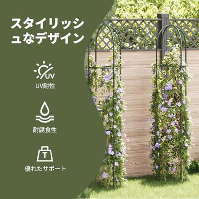 Tuinboogtorens voor rozen en klimplanten 2 stuks Tuinboogtorens voor rozen en klimplanten 2 stuks