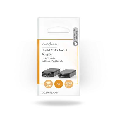 Nedis USB-C Adapter | USB-C Male naar DisplayPort Female | 1 stuks - CCGP64350GY CCGP64350GY - thumbnail