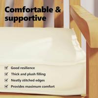 Pallet Kussen Set 2 pcs Crème 180 x 40 x 8 cm Oxford Stof - thumbnail