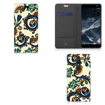 Telefoon Hoesje Nokia 5.1 (2018) Barok Flower Telefoon Hoesje Nokia 5.1 (2018) Barok Flower
