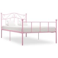 Bedframe metaal roze 90x200 cm - thumbnail