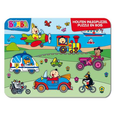 Studio 100 Bumba houten inlegpuzzel - voertuigen