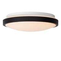 Lucide DASHER - Plafonnière Badkamer - Ø 29,3 cm - LED - 1x12W 2700K - IP44 - Bewegingssensor - Zwart - thumbnail