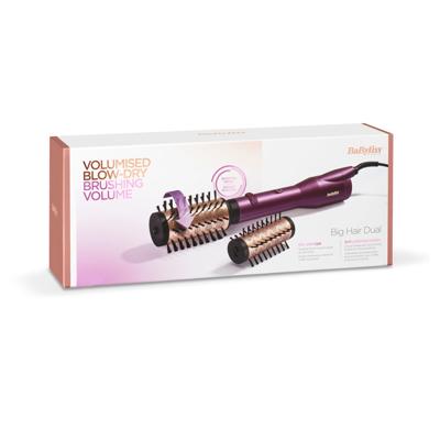 BaByliss Big Hair Dual Heteluchtborstel Warm Zwart, Roségoud, Violet 650 W 2,5 m