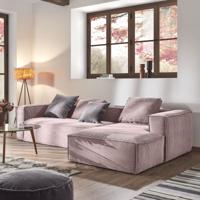 Kave Home Loungebank 'Blok' Rib, Rechts 330cm, kleur Roze - thumbnail