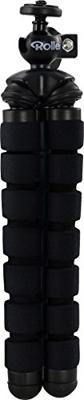Rollei Selfie Mini - flexibel mini-statief incl. kogelkop en smartphone-adapter; robuust, stabiel, wikkelbaar, buigbaar, met anti-slip rubberen voetjes - zwart