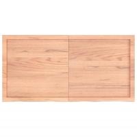 Wandschap 120x60x(2-6)cm behandeld massief eikenhout lichtbruin - thumbnail