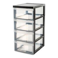 Iris ladekast 4x11l 39x29x61.6cm met wieltjes - thumbnail