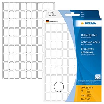 HERMA Universele etiketten 10x16mm wit voor handmatige opschriften 2592 St.