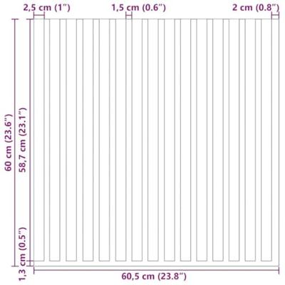 Akoestische wandpanelen 8 st latten 60,5x60 cm eikenfineer
