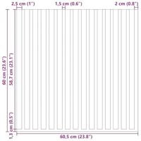 Akoestische wandpanelen 8 st latten 60,5x60 cm eikenfineer - thumbnail
