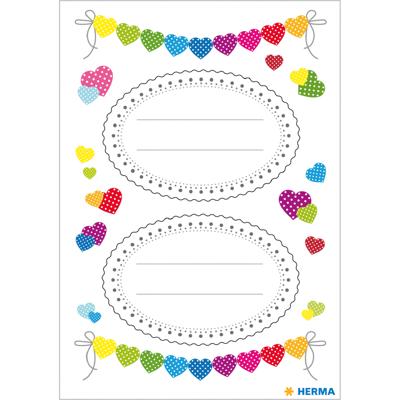 Herma decoratie etiketten 16 x 9 cm papier 6 delig