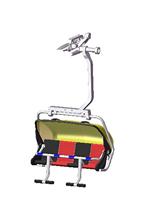 Zetel 4 persoons rood/zwart - thumbnail