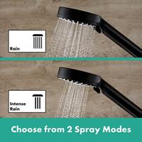 Hansgrohe Badrandmengkraan Met Stopkraan En Handdouche Vernis Blend 2-gats Mat Zwart - thumbnail