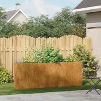Plantenbak roestig 200x40x80 cm weervast staal - thumbnail