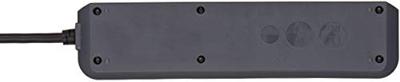 Brennenstuhl 1158810315 Eco-Line PDU Stekkerdoos 3 Sockets met Schakelaar en Overspanningsbeveiliging Zwart -1,5 meter