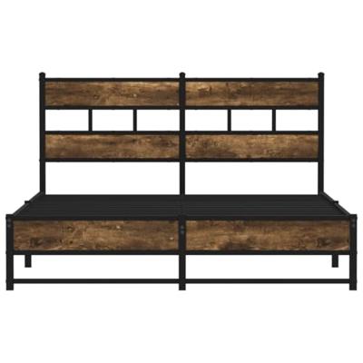 Bedframe zonder matras metaal gerookt eikenkleurig 150x200 cm