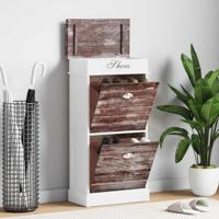 VidaXL Schoenenkast 50x28x98 cm paulowniahout bruin - thumbnail
