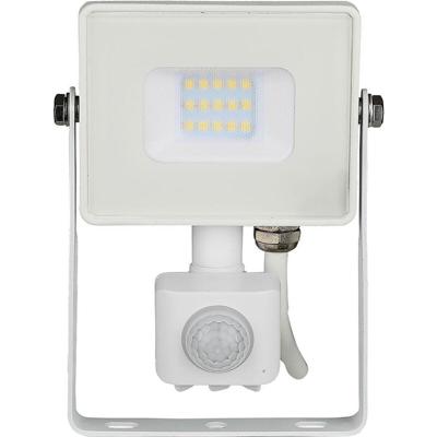 LED Bouwlamp met Sensor 10W - Warm Wit 3000K - Aluminium - Samsung
