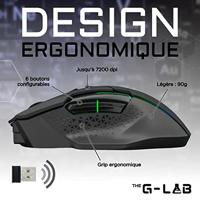 Wireless RGB Gaming Mouse De G -LAB 7200 DPI - Zwart - thumbnail
