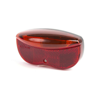 Dragerachterlicht IKZI 3x LED 80mm boutafstand met E4 goedgekeurde reflector - rood - thumbnail