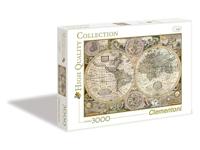Clementoni puzzel antieke wereldkaart, 3000st. - thumbnail