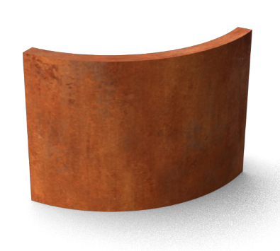 Fronta Keerwanden Cortenstaal Buitenbocht 500 x 200 x 350 mm Geroba - Geroba