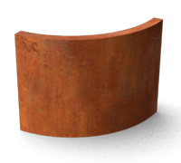 Fronta Keerwanden Cortenstaal Buitenbocht 500 x 200 x 350 mm Geroba - Geroba - thumbnail